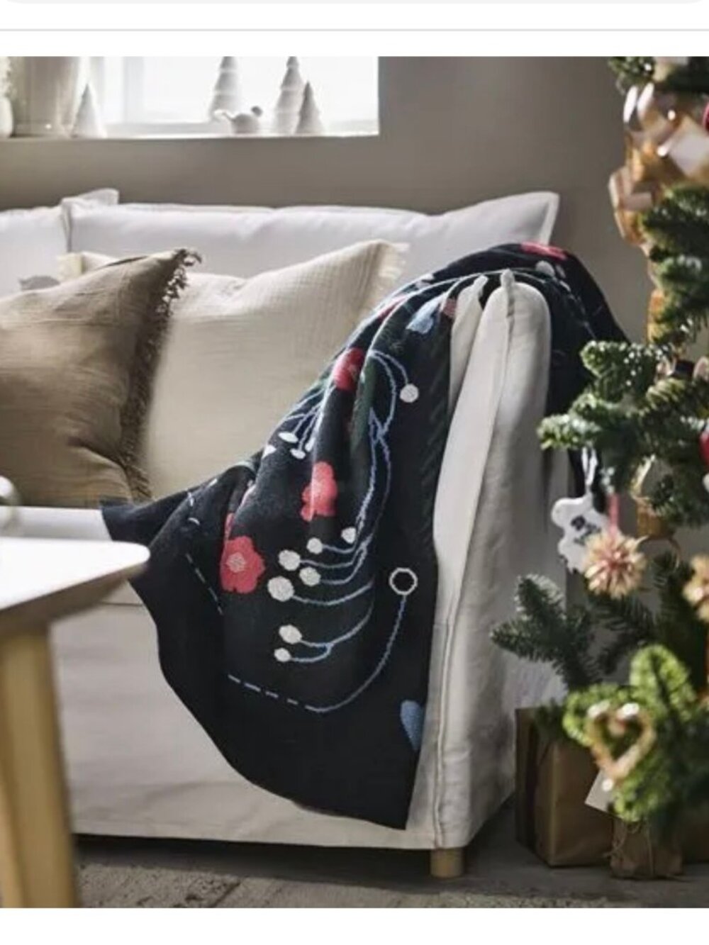 IKEA Vinterfint Throw Blanket all natural fiber !
